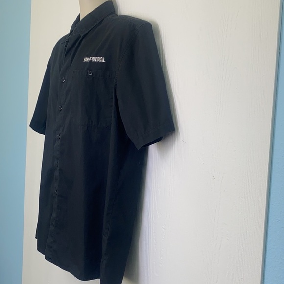 Harley Davidson - Black Short Sleeve Polo With Harley Davidson Above Pocket Med - Picture 6 of 12